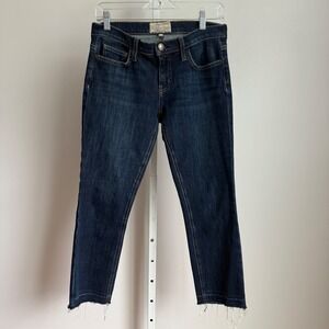 Current Elliott jeans women's size 25 cropped straight hampton released hem blue